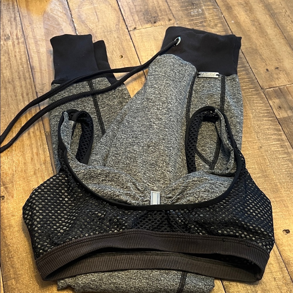 Bombshell Sportswear Black and Gray Sports Bra